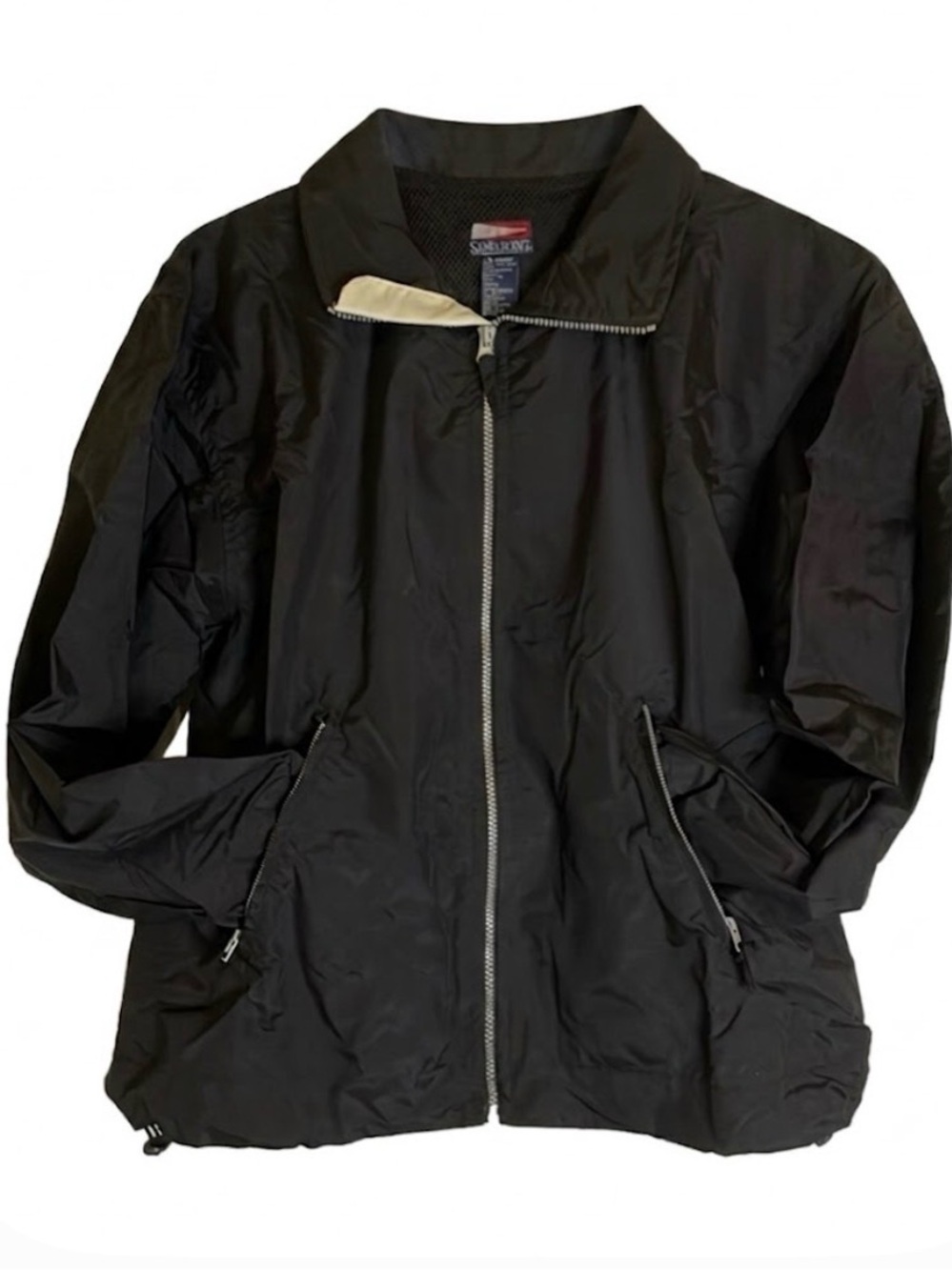 SANDSPOINT Hooded Windbreaker Jacket, Men’s Medium, Black